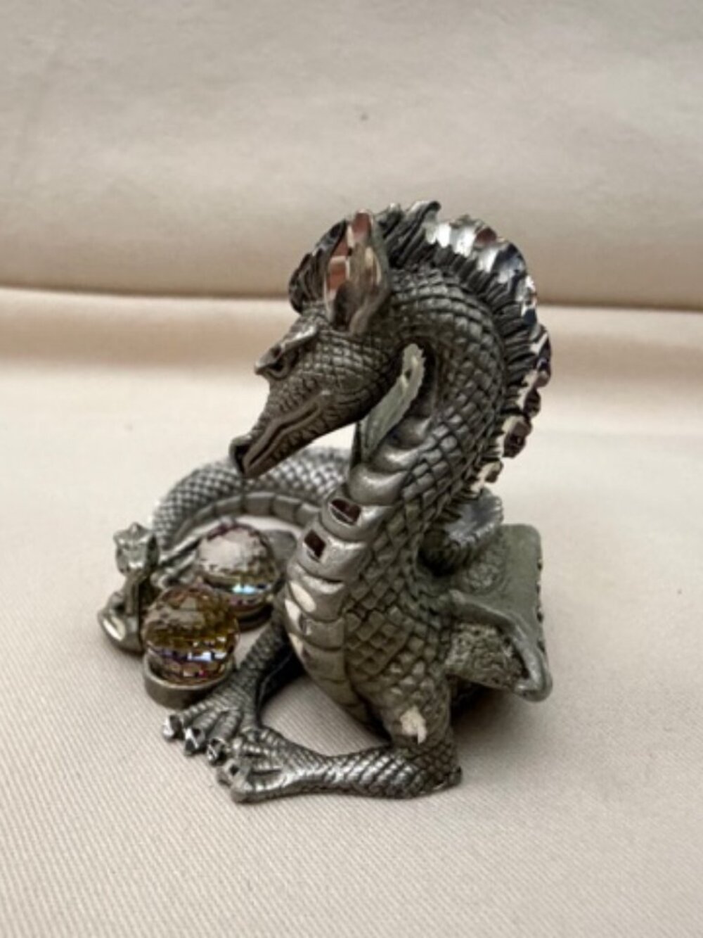 Vintage Pewter Dragon Figurine - Picture 2 of 7